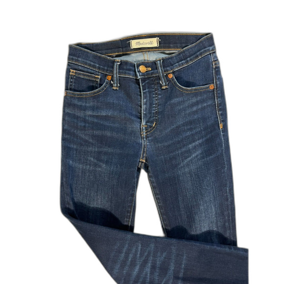 Madewell 9" Hi Rise Skinny Jeans Dark Wash 23 000 EUC Preppy Chic Basic - Picture 2 of 7